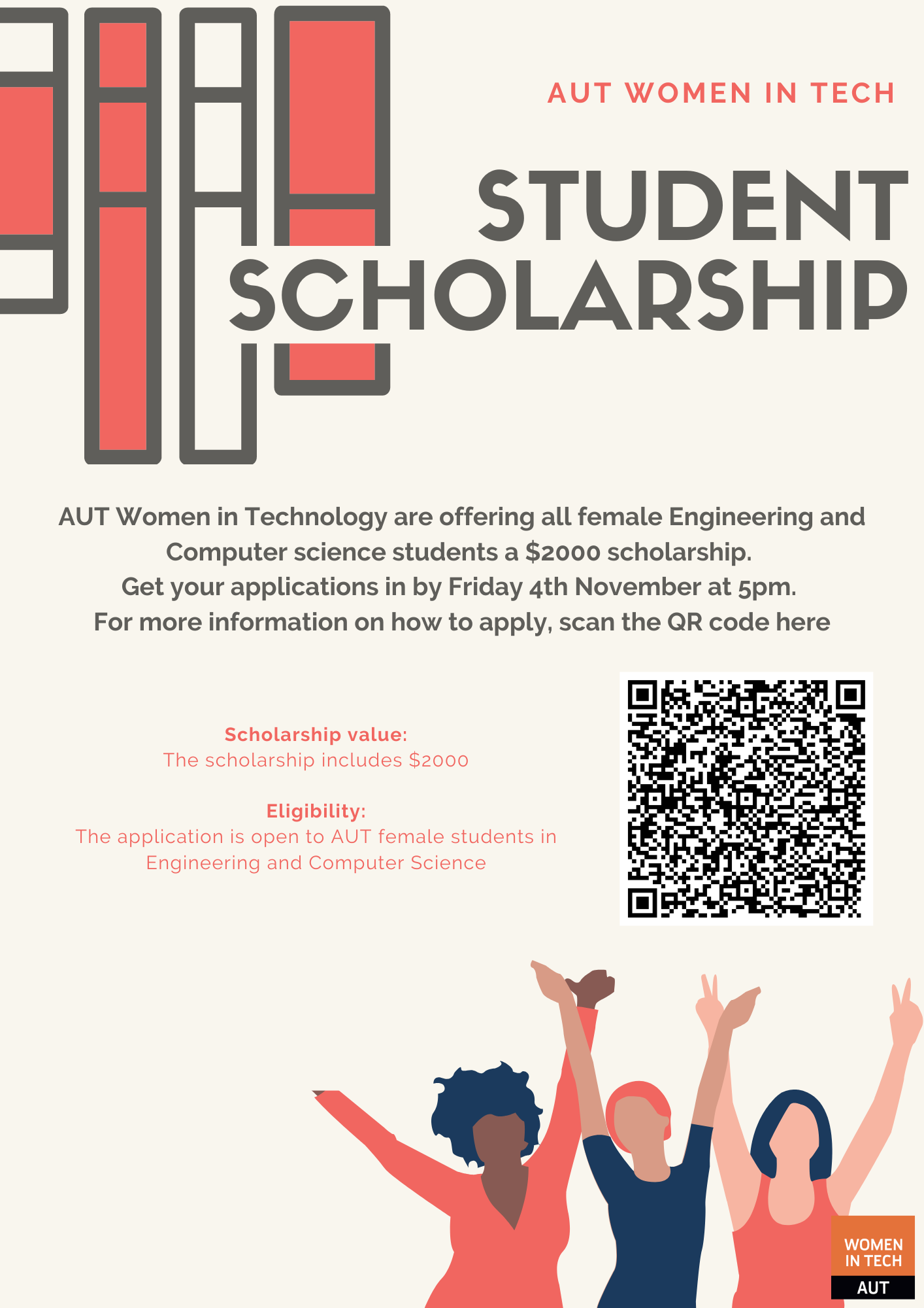 AUT Women in Tech Student Scholarship Women in Tech